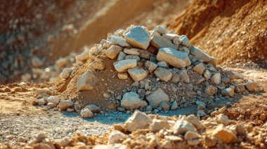 Nadir bulunan bir toprak madeninden çıkarılan küçük mineral yığını.