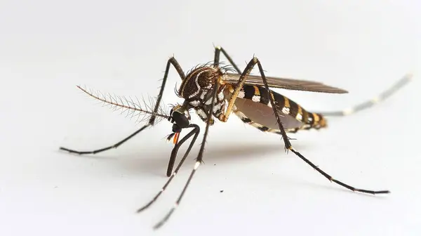 stock image Infected Culex Mosquito on White Background, Leishmaniasis, Encephalitis, Yellow Fever, Mayaro Disease, Malaria