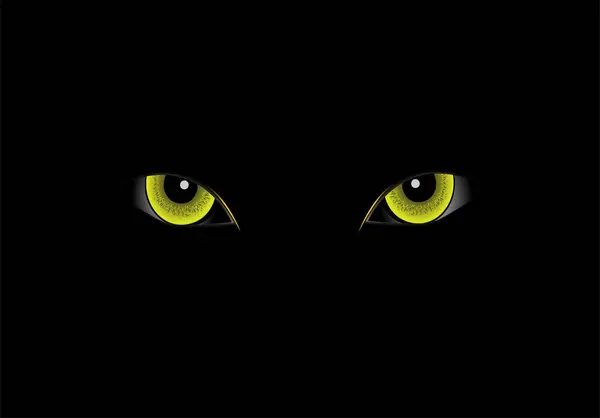 死んだ黄色い色のハロウィーンのための恐ろしい目の背景 — ストックベクタ