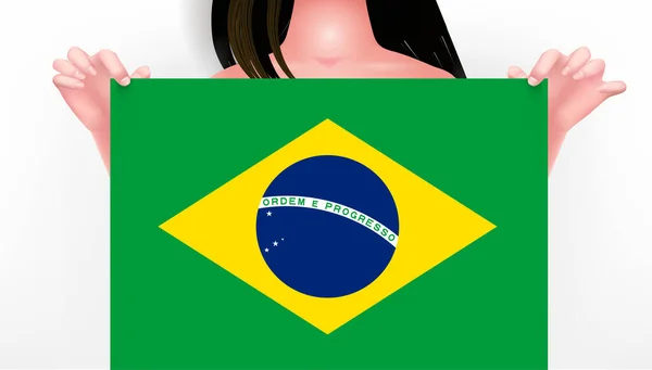 巴西国庆快乐日海报的设计 用它来制作印刷品或网络广告 — 图库矢量图片