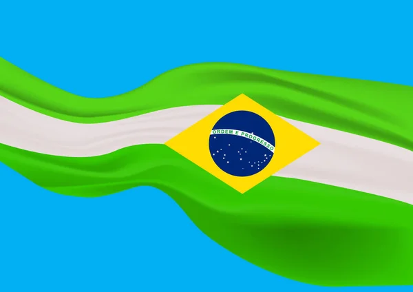 Brasil Vlag Gebruik Het Voor Web Print Poster User Interface — Stockvector