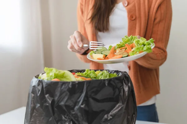 People Put Bio Trash Food Waste Domestic Homes Compost Bins — Stock Photo, Image