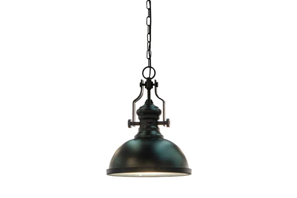 Modern Black Ceiling Lamp Isolated White Background —  Fotos de Stock