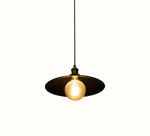 Black Decorative Lamp Hanging Ceiling Modern Lamp Isolated White Background — Stock Photo, Image
