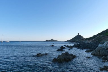 Sanguinaires Takımadası, Ajaccio, Korsika 'da gün batımı