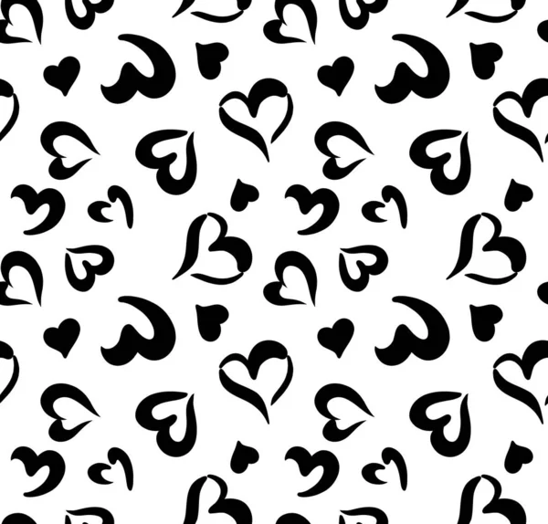 Hand Draw Heart Pattern Seamless Textile Print Pattern — Stock Photo, Image