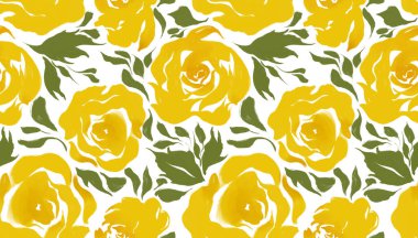 El çizimi gül desenli.