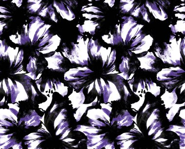 Kusursuz çiçek deseni. El çizimi çiçek deseni.