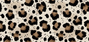 Leopar ve zebra desenli tasarım, illüstrasyon arka planı, kahverengi leopar ve zebra deseni.