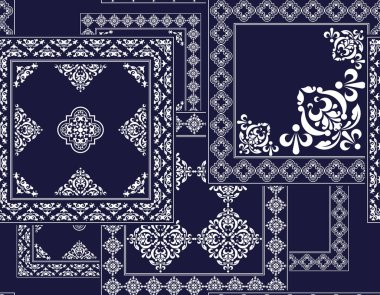 Kusursuz yama kalıbı. Türkçe eski model. Sonu gelmeyen desen seramik, desenli, kiremit, duvar kağıdı, muşamba, tekstil, web sayfası arka planı için kullanılabilir.