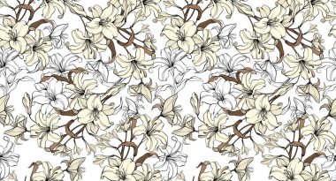 Kusursuz çiçek deseni. Çiçek deseni. Tekstil baskı deseni