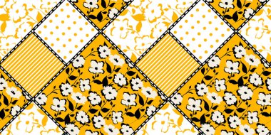 Kusursuz yama kalıbı. Çiçek arkaplan. Tekstil baskı deseni.