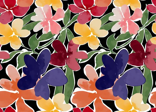 Kusursuz çiçek deseni. Soyut desen.