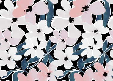 Kusursuz çiçek deseni. Soyut çiçek deseni.