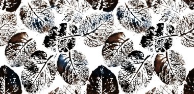 Kusursuz yaprak dokusu deseni. Soyut yaprak siluet deseni