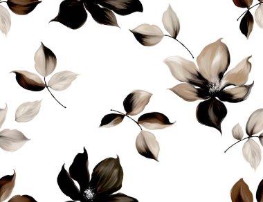 Kusursuz yapraklar. El çizimi desen