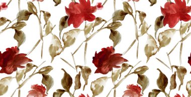 Kusursuz suluboya çiçek deseni. Soyut model. Tekstil baskı deseni 