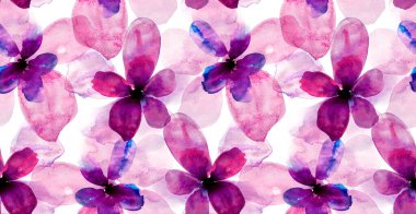 Suluboya çiçek deseni. El çizimi soyut çiçek deseni.