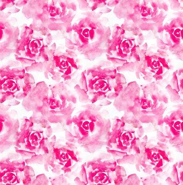 Suluboya çiçek deseni. El çizimi soyut çiçek deseni.