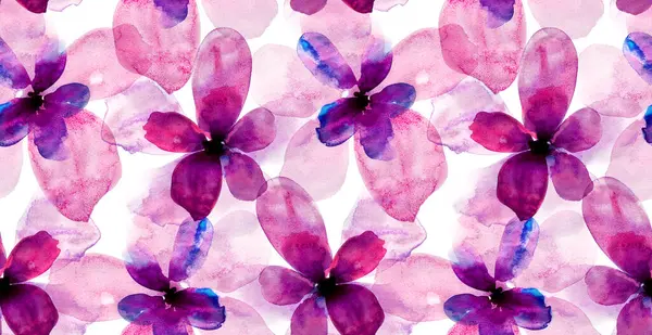 Suluboya çiçek deseni. El çizimi soyut çiçek deseni.