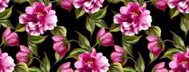 Kusursuz çiçek deseni. El çizimi soyut çiçek deseni.