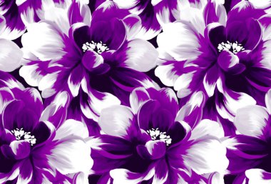 Çiçek desenli boyama. Kusursuz çiçek desenli tasarım