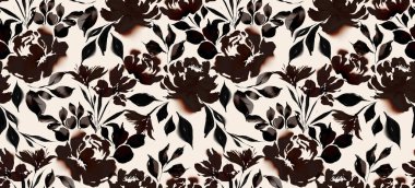 Çiçek desenli boyama. Kusursuz çiçek desenli tasarım