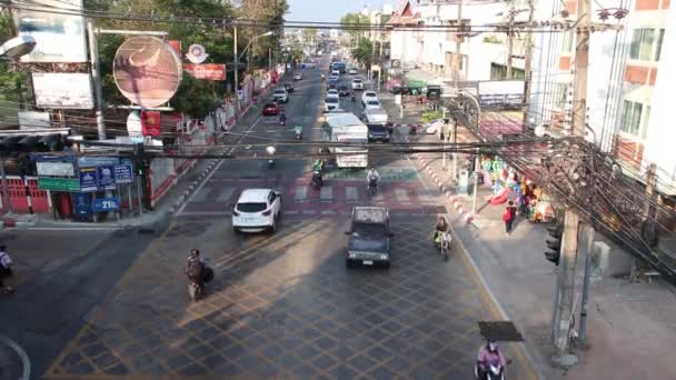 Traffic Situation Busy Road Immediate Vicinity School Thailand Asia — Video