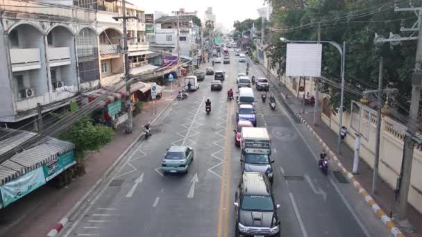 Traffic Situation Busy Road Immediate Vicinity School Thailand Asia — Video