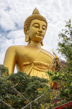 Tayland Tapınağı Wat Paknam Bhasicharoen 'in Büyük Buda' sı.