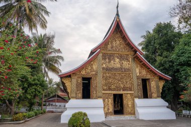 Laos Asya 'daki Luang Prabang' dan Wat Xieng Tangası