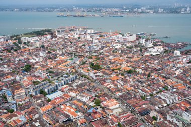 Güneydoğu Asya 'nın Penang Adası' ndaki Georgetown şehrine bakın.