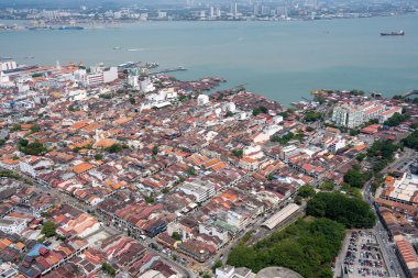 Güneydoğu Asya 'nın Penang Adası' ndaki Georgetown şehrine bakın.