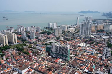 Güneydoğu Asya 'nın Penang Adası' ndaki Georgetown şehrine bakın.