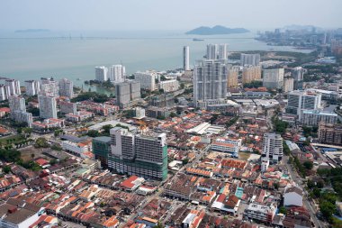 Güneydoğu Asya 'nın Penang Adası' ndaki Georgetown şehrine bakın.
