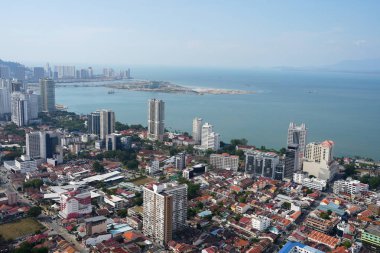 Güneydoğu Asya 'nın Penang Adası' ndaki Georgetown şehrine bakın.