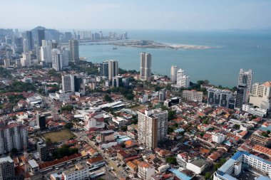 Güneydoğu Asya 'nın Penang Adası' ndaki Georgetown şehrine bakın.