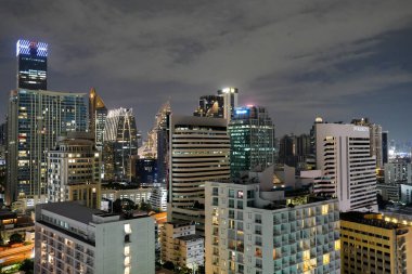 View from a Rooftop Bar to the City of Bangkok in Thailand Southeast Asia clipart