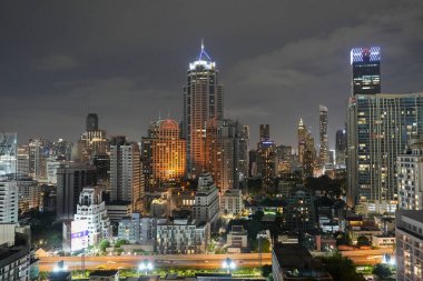 View from a Rooftop Bar to the City of Bangkok in Thailand Southeast Asia clipart