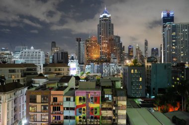 View from a Rooftop Bar to the City of Bangkok in Thailand Southeast Asia clipart