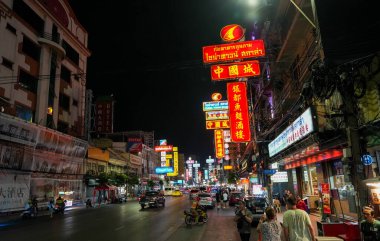 Bangkok Çin Mahallesi Tayland Asya 'da sokak yaşamı ve atmosfer