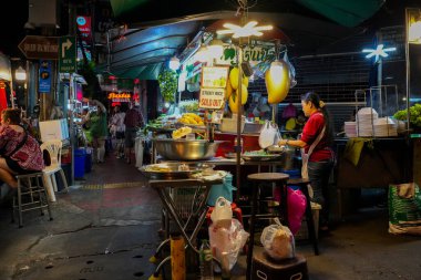 Bangkok Çin Mahallesi Tayland Asya 'da sokak yaşamı ve atmosfer
