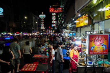 Bangkok Çin Mahallesi Tayland Asya 'da sokak yaşamı ve atmosfer