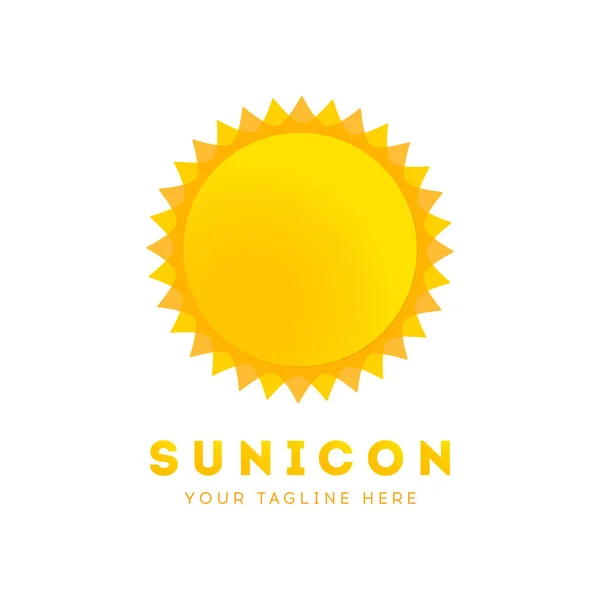 Diseño Del Logotipo Del Sol Verano Plantilla Logotipo Abstracto Vacaciones Ilustraciones de stock libres de derechos