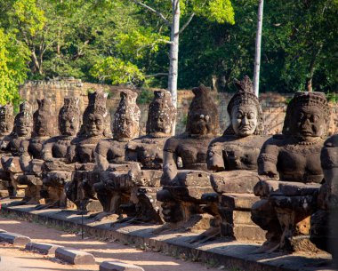 Angkor Thom 'un heykelleri Güney Kapısı, Kamboçya