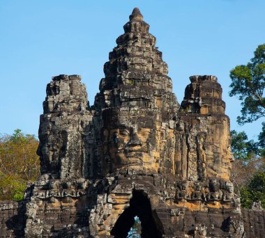 Angkor Thom 'un Kapısı, Angkor Tarihi Parkı, Kamboçya.