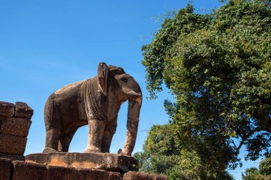 Prasat Prei Rup 'taki fil heykeli, Angkor Thom, Kamboçya