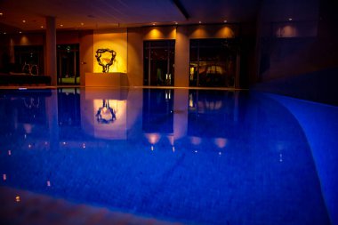 A calm pool after closing time