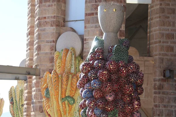 A detail of a tower of Sagrada Familia, Barcelona, Spain