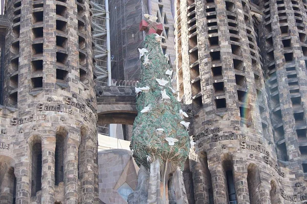 Detalhe Sagrada Família Fora Barcelona Espanha — Fotografia de Stock